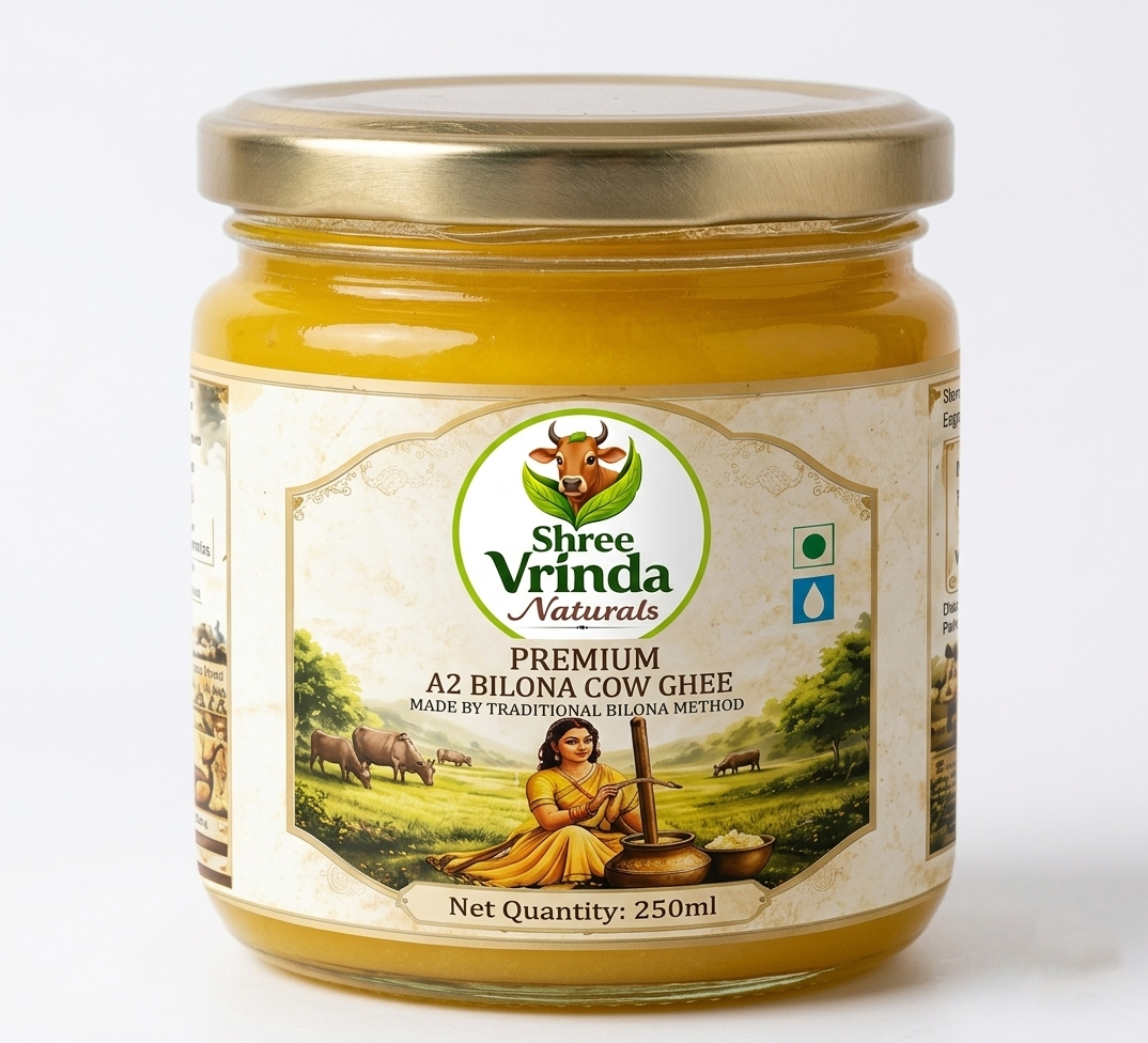 Pure A2 Bilona Cow Ghee 250 ml | Glass Jar